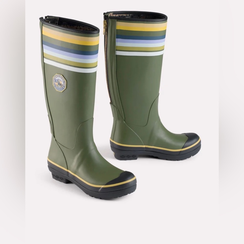 PENDLETON NATIONAL PARK TALL RAIN BOOT IN ROCKY MOUNTAIN OLIVE SIZE 10